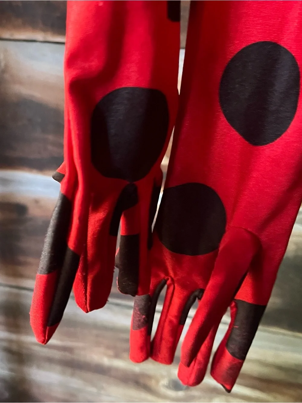 Miraculous Ladybug Girl costume bodysuit covers hands and feet / footie L 6